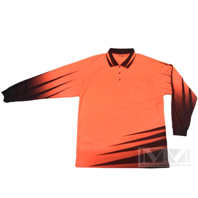 Custom Printed Long Sleeve Polo Shirt